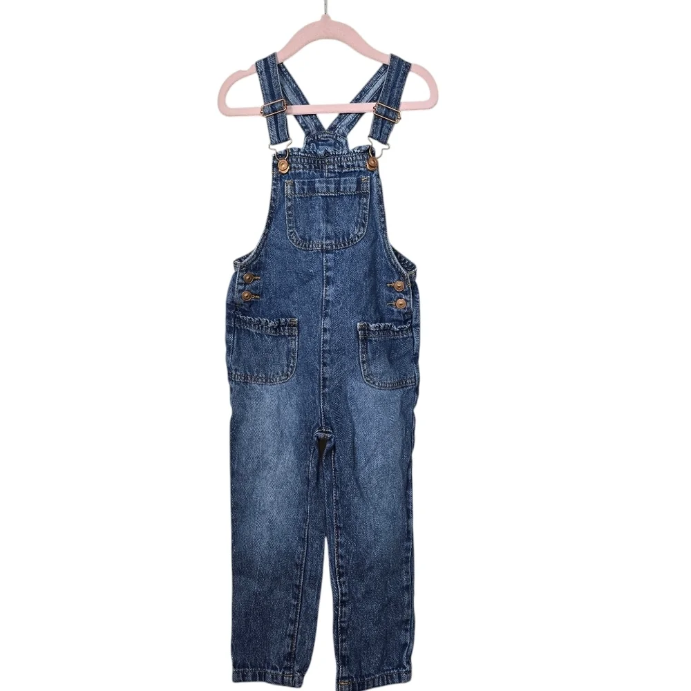 Wonder Nation Blue Denim Overalls 4T